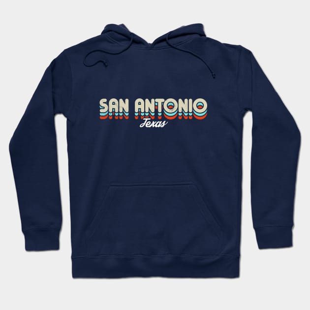 Retro San Antonio Texas Hoodie by rojakdesigns